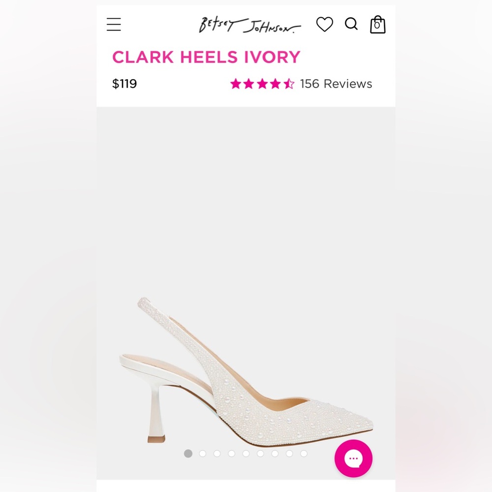 Betsey Johnson Ivory Slingback Heels